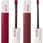 Maybelline New York Super Stay Matte Ink Liquid Lipstick, 115 Founder, 5g & Maybelline New York Super Stay Matte Ink Liquid Lipstick, 50 Voyager, 5ml - Fast UK Delivery