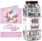 Swad Happy Birthday Mami Gift with Card (Swad Digestive Candy 200 Jar & 1 Greeting card) - Fast UK Delivery - Image 2