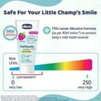 Chicco Toothpaste, Strawberry Flavour for 1Y to 6Y Bab (50g)&Chicco Toothpaste, Applebanana Flavour for 6m to 6Y Baby, Fluoride-Free, Preservative-Free,Cavity Protection (50 Millilitre) - Fast UK Delivery - Image 4