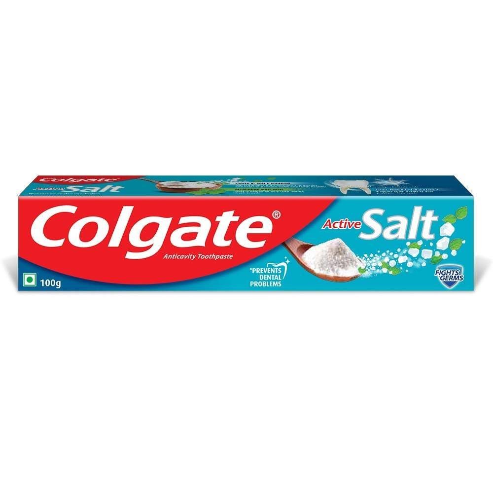 uk513IfpEUJDL-1.jpg Colgate Toothpaste Active Salt - 100 G (Salt) - Freshening, Plaque, Bad Breath - Fast UK Delivery - Image 1