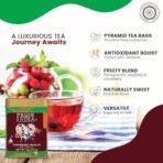 Pride of India | PommBerry Merlot Fruity Green Tea | 15 Pyramid Full Leaf Individually Wrapped Tea Bags | Tangy & Fruity Flavor | Vibrant & Uplifting Experience | Caffeine Free, Non-Bioengineered - Fast UK Delivery - Image 6