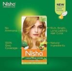 Nisha Cream Blonde Hair Color, 8.1 Golden Blonde, 90ml + 60gm, (Pack of 3) Fast Shipping to USA & Canada - Image 6