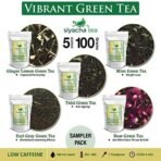 Siyacha Tea Vibrant Green Tea Sampler |5 Assorted Organic Green Tea -Variety Pack| Ginger Lemon, Mint, Earl Grey, Tulsi, Rose Chai I 20 Grams Each|100g - Fast UK Delivery - Image 3