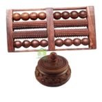 FA INDUSTRIES Accupresure wooden Foot leg feet Roller Massager Tool for Body relieves Stress (14x8x2) In, Sindur ki dibbi Free Brown colour (Only Massager Manufacturering) - Fast UK Delivery - Image 3