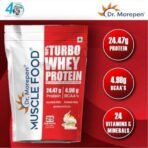 Dr. Morepen Muscle Food Turbo Whey Protein Powder Kesar Pista Kaju Flavor - 1kg | Ultimate Lean Muscle Building Formula, Increase Strength & Performance | 24.7g Protein 4.98g BCAA Gluten & Sugar Free - Fast UK Delivery - Image 3