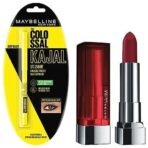 Maybelline New York Colossal Kajal, Black, 0.35g & Maybelline New York Color Sensational Creamy Matte Lipstick, 695 Divine Wine, 3.9g - Fast UK Delivery - Image 2