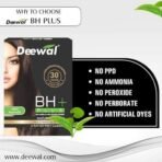 Deewal BH+ hair color Organic, amonia free 100% herbal hair color powder for Natural (Black) - Fast UK Delivery - Image 5