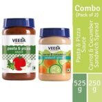 Veeba Pasta-Pizza Sauce,525g & Carrot & Cucumber Sandwich Spread Pet Bottle,250g - Pack of 2 - Fast UK Delivery - Image 3