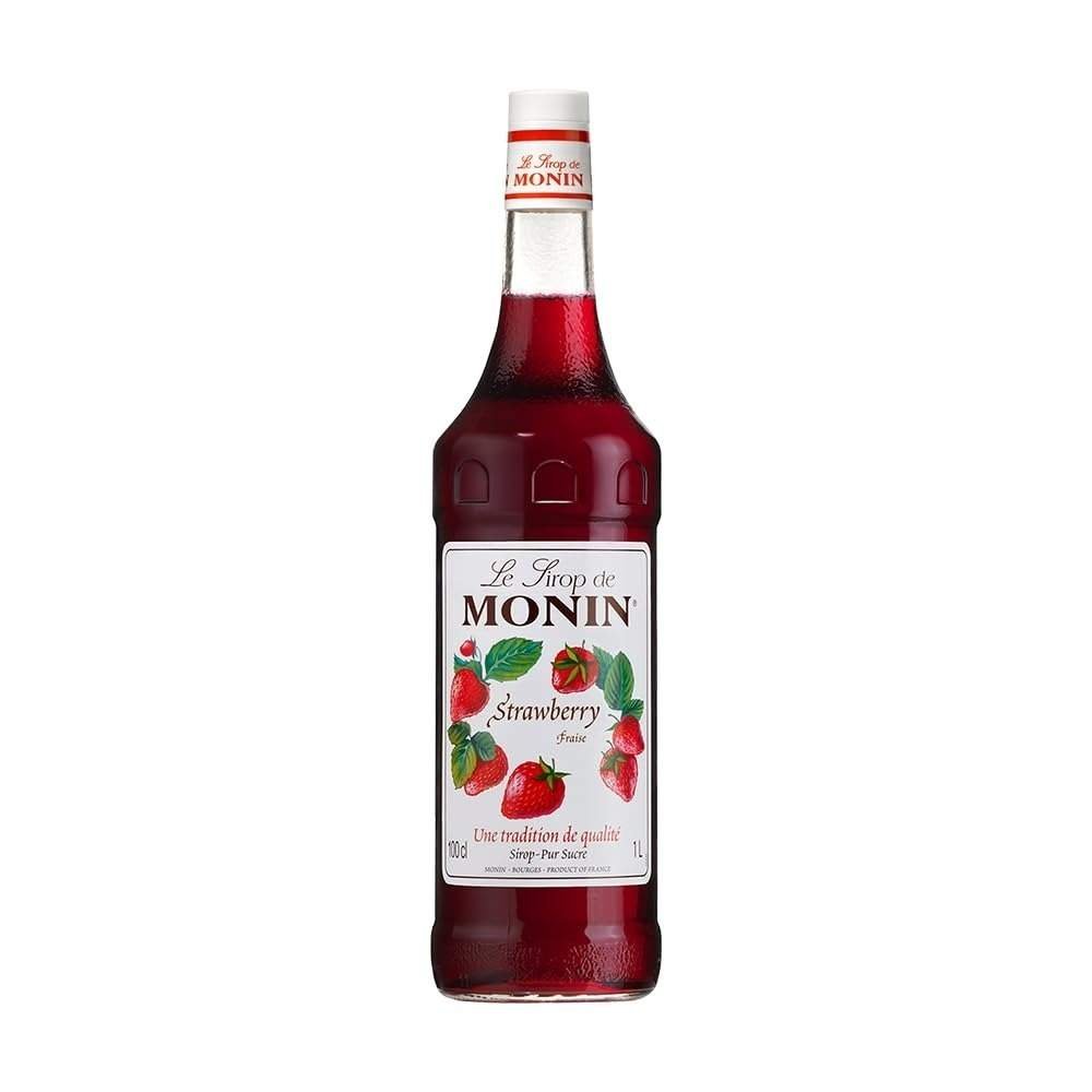 uk516VMfnQzUL-1.jpg Monin Strawberry Flavored Syrup, Red, Large, 1000 ml (1048704) - Fast UK Delivery - Image 1