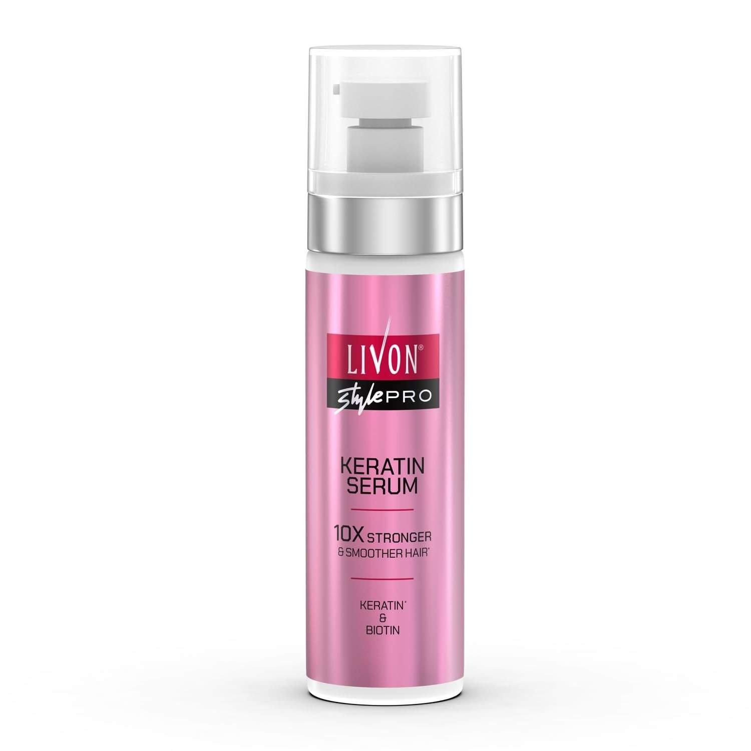 uk516t5FHFO7L-1.jpg Livon Style Pro Keratin Hair Serum for Women | 10X Stronger & Smoother Hair| With Keratin & Biotin| All Hair Types| 100 ml - Fast UK Delivery - Image 1