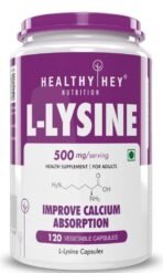 HealthyHey Nutrition L-Lysine 120 Vegetable Capsules - Fast UK Delivery