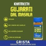 CRISTA KhatMeeth Gujarati Dal Masala Blend | No Onion | No Garlic | Vegan | Low in Sodium | Zero added Colours, Fillers, Additives & Preservatives | 50 gms - Image 4