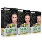 Nisha Cream Hair Color Natural Black, Permanent Hair Colour for Women Men, No Ammonia, Ultra Soft Deep Shine, 100% Grey Coverage, 1.0 Black Hair Colour 120gm Pack of 3 - Fast UK Delivery - Image 2