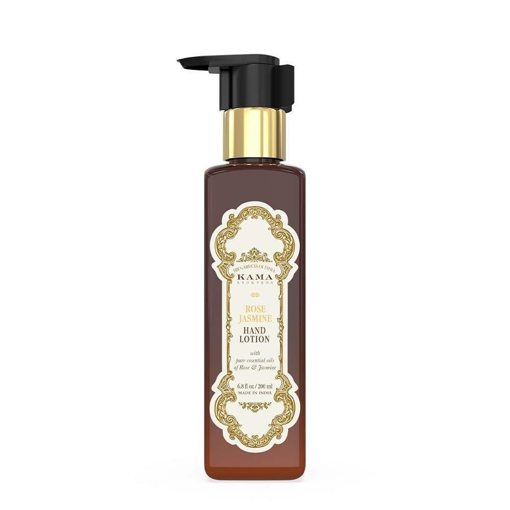 uk518-5hfYBWL-1-1.jpg Kama Ayurveda Rose Jasmine Hand Lotion with Pure Essential Oils of Rose and Jasmine, 200ml - Fast UK Delivery - Image 1