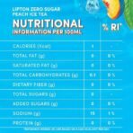 LIPTON ZERO SUGAR PEACH ICE TEA (PACK OF 6) 320ML*6 - Fast UK Delivery - Image 4