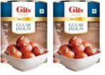 Gits Open & Eat Gulab Jamun Tin, 16 Pieces per Can, Mouth-Watering Indian Mithai, 1Kg (Pack of 2) - Fast UK Delivery