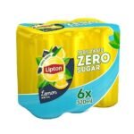 LiptonIce Tea No Sugar Lemon 320ml (Pack of 6 cans X 320ml Each) Imported - Fast UK Delivery