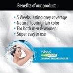 Nisha Quick 5 Minutes Hair Color Shampoo Black | 5 Weeks Long Lasting Shampoo Hair Colour for Women and Men (180ml Bottle, Original Black) - Fast UK Delivery - Image 6