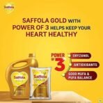 Saffola Gold Refined Cooking oil | Blended of Rice Bran & Sunflower oil | 5 Litre Jar + Free 1 Litre Pouch - Fast UK Delivery - Image 5