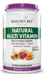 HealthyHey Nutrition 100% Natural Multivitamin from Natural Ingredients & Patented Vitamin B - For Men & Women - 30 Veg. Capsules - Fast UK Delivery