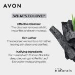 Avon Naturals Purifying Carbon & Perilla Leaf Cleanser | For Deep Cleansing | Mild & Gentle Formula Face Wash | 100g - Fast UK Delivery - Image 5