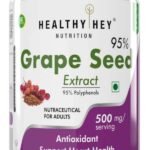 HealthyHey Nutrition Grape Seed Extract | Maximum Strength | 95% Polyphenols | 3 Month Supply | 90 Veggie Caps | (Pack of 1) - Fast UK Delivery