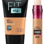 Maybelline New York Instant Age Rewind Concealer, Caramel, 6Ml And New York Fit Me Matte+Poreless Liquid Foundation Medium Coverage For Oily Skin Tube, 330 Toffee, 18Ml, Pack Of 1 - Fast UK Delivery