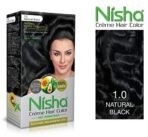 Nisha Cream Hair Color (60gm + 60ml + 18ml Conditioner for Each) Combo Pack of Natural Black & Burgundy Fast Shipping to USA & Canada - Image 3