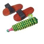 FA INDUSTRIES Wooden Relaxing Acupressure Foot/Feet Massager Slippers, Wooden karela massager (5 x 1 cm) (Set of 2) (Only Massager Manufacturering) - Fast UK Delivery - Image 2