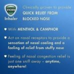 Vicks Inhaler, Portable Nasal Inhaler, Non-Medicated, Soothing Vapors to Breathe Easy, Menthol Scent, 2 Inhalers - Fast UK Delivery - Image 6