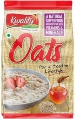 Kwality Rolled Oats 1kg - Diet Food | 100% Wholegrain Oats | High Fibre Breakfast | in Protein - Fast UK Delivery - Image 2