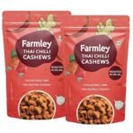 Farmley Premium Roasted Dry Nut Cashew Snacks Pack of 2, Each 160g | Rich in Protein | Crunchy & Delicious (Thai Chilli, 320g) - Fast UK Delivery - Image 2