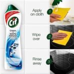 Cif Original Multipurpose Surface Cleaner Cream for Kitchen & Bathroom, Ocean Breeze Scent, 100% Dirt Removal with Natural Cleaning Particles, 2x500ml - Fast UK Delivery - Image 5