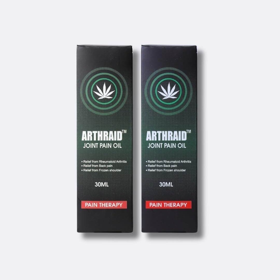 uk51An2DsFLnL-1-1.jpg ARTHRAID Joint Pain Oil - Fast-acting Relief, Soothes Aches, Enriched with Hemp Seed Oil,100% Natural Ayurvedic-Pack of 2 - Fast UK Delivery - Image 1