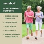 Nutrabud Organics Plant Based Vitamin B12 Supplement for Men, Women - 120 Capsules - 100% RDA of Natural B12 for High Absorption (120 Count (Pack of 1)) - Fast UK Delivery - Image 5