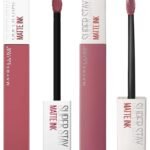 Maybelline New York Super Stay Matte Ink Liquid Lipstick, Ringleader, 5g and Maybelline New York Super Stay Matte Ink Liquid Lipstick, 15 Lover, 5ml - Fast UK Delivery