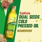 Saffola Cold Pressed Multi-Source Oil | Groundnut Oil & Sesame Seed Oil | Helps Lower Cholesterol, Make Easy-To-Digest Food | 1L Pet Bottle - Fast UK Delivery - Image 4