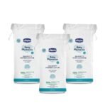 Chicco Baby Moments Cotton Squares Combo of 60 Pcs (White) - Pack of 3 - Fast UK Delivery