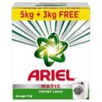 Ariel Matic Detergent Powder Front Load - 5kg + 3kg free | Removes 100 Tough Stains in 1 wash | Specially Designed for Washing Machines | Fresh Fragrance - Fast UK Delivery - Image 2