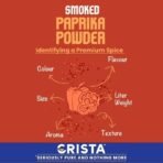 CRISTA Smoked Paprika Powder from Fresh & Flavourful Dried Chillies with Zero added Colours, Fillers, Additives & Preservatives Smoky Flavour & Aroma 45 gms - Image 5