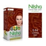 Nisha Cream Hair Color Combo Pack of Copper Red 120gm Jumbo + 40gm Sachet Pack Fast Shipping to USA & Canada - Image 3