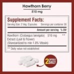 Hawthorn Berry 510mg - 60 Veg Capsules - Fast UK Delivery - Image 5