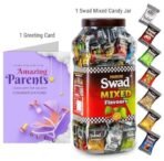 Swad Pregnant expecting couple/to be parents Gift with Card (Swad Mixed Flavours Candy 200 Jar & 1 Greeting card) 2 units - Fast UK Delivery - Image 3