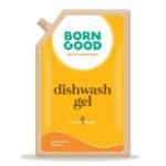 Born Good Plant Based Spanish Citrus Fragrance Dishwash Gel, Eco-Friendly, Non-Toxic, Biodegradable - 1 Ltr (Pack of 1) Refill Pouch - Fast UK Delivery