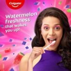 Colgate MaxFresh Rainbow Fresh Gel Toothpaste with Heart Shaped Cooling Crystals, Triple Mint Flavour, 100g & MaxFresh Watermelon Blast Gel Toothpaste with Cooling Crystals, 100g for Intense Freshness - Fast UK Delivery - Image 6
