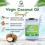 Organic Wellness Virgin Coconut Oil 250ml Bottle I Pure for Baby Massage I Coconut Oil for Hair and Skin I Paraben and Sulphate Free - Fast UK Delivery - Image 4