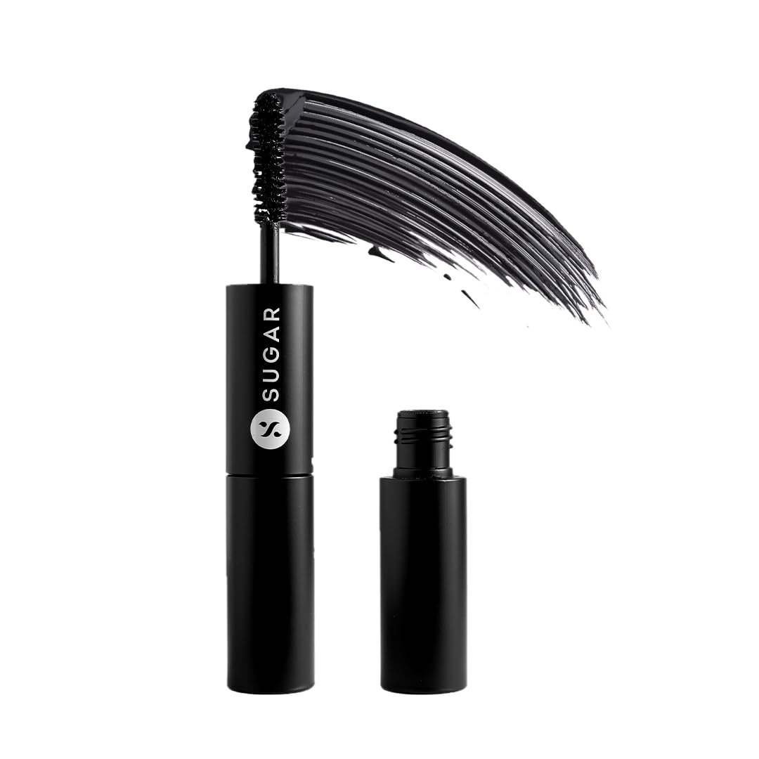 uk51Cz9FY06xL-1.jpg SUGAR Cosmetics - Double Date - Extreme Volume Mascara - 01 Blackjack (Black Mascara)- Ultra-Thick Mascara for Dramatic Eyelashes, Transfer Proof, Lasts Up To 24 Hours - Fast UK Delivery - Image 1