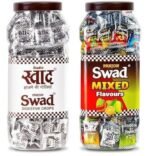 Swad Original & Mixed Flavour Chocolate Candy (Digestive Toffee) 2 jars x 150 Candies - Fast UK Delivery - Image 2