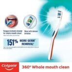 Colgate 360 Whole Mouth Clean Toothbrush-3Pcs-Manual, Adult, Multicolor - Fast UK Delivery - Image 3