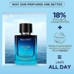 Bella Vita Luxury Men Ocean Aquatic Eau De Parfum With Marine, Orchid & Musk|Long Lasting Fresh Citrusy & Woody Edp Fragrance Scent Liquid Perfume,100 Ml - Fast UK Delivery - Image 5